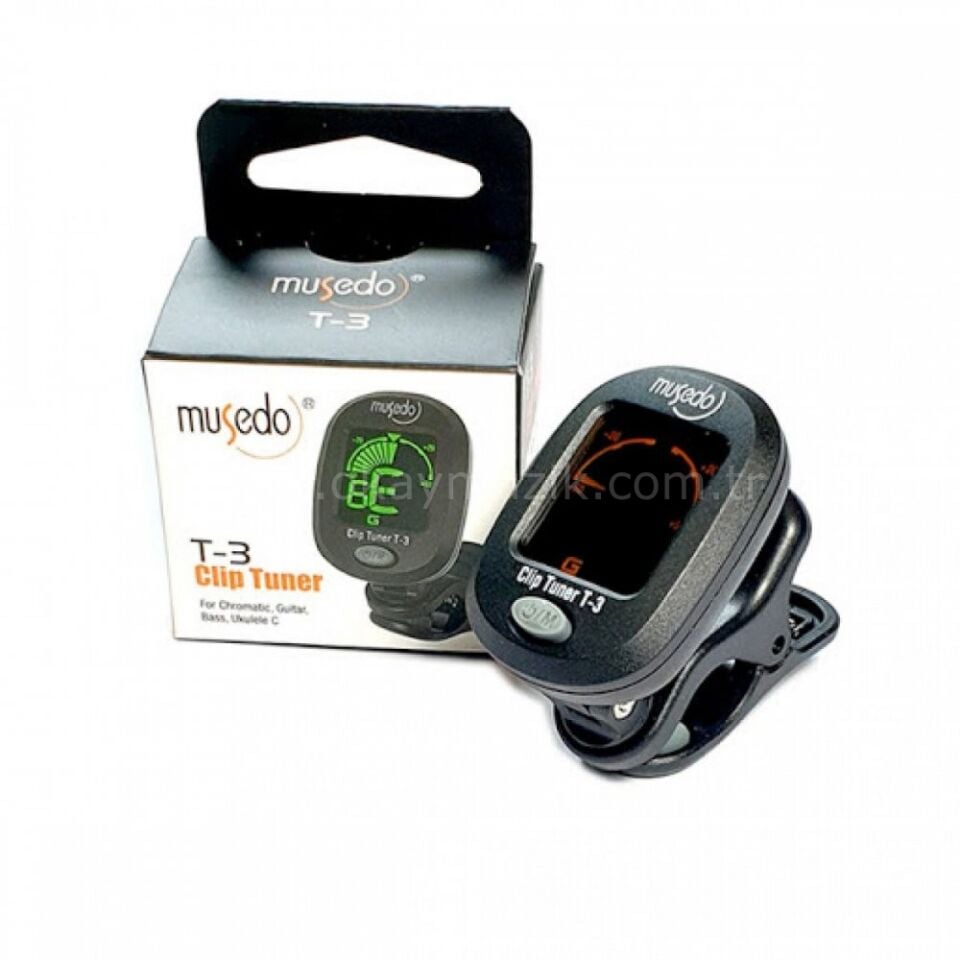 Musedo T-3 Clip-On Kromatik Akort Cihazı Tuner