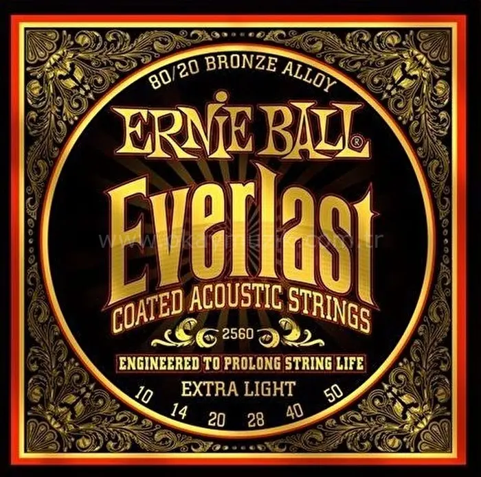 Ernie Ball P02560 10-50 Coated Akustik Gitar Teli