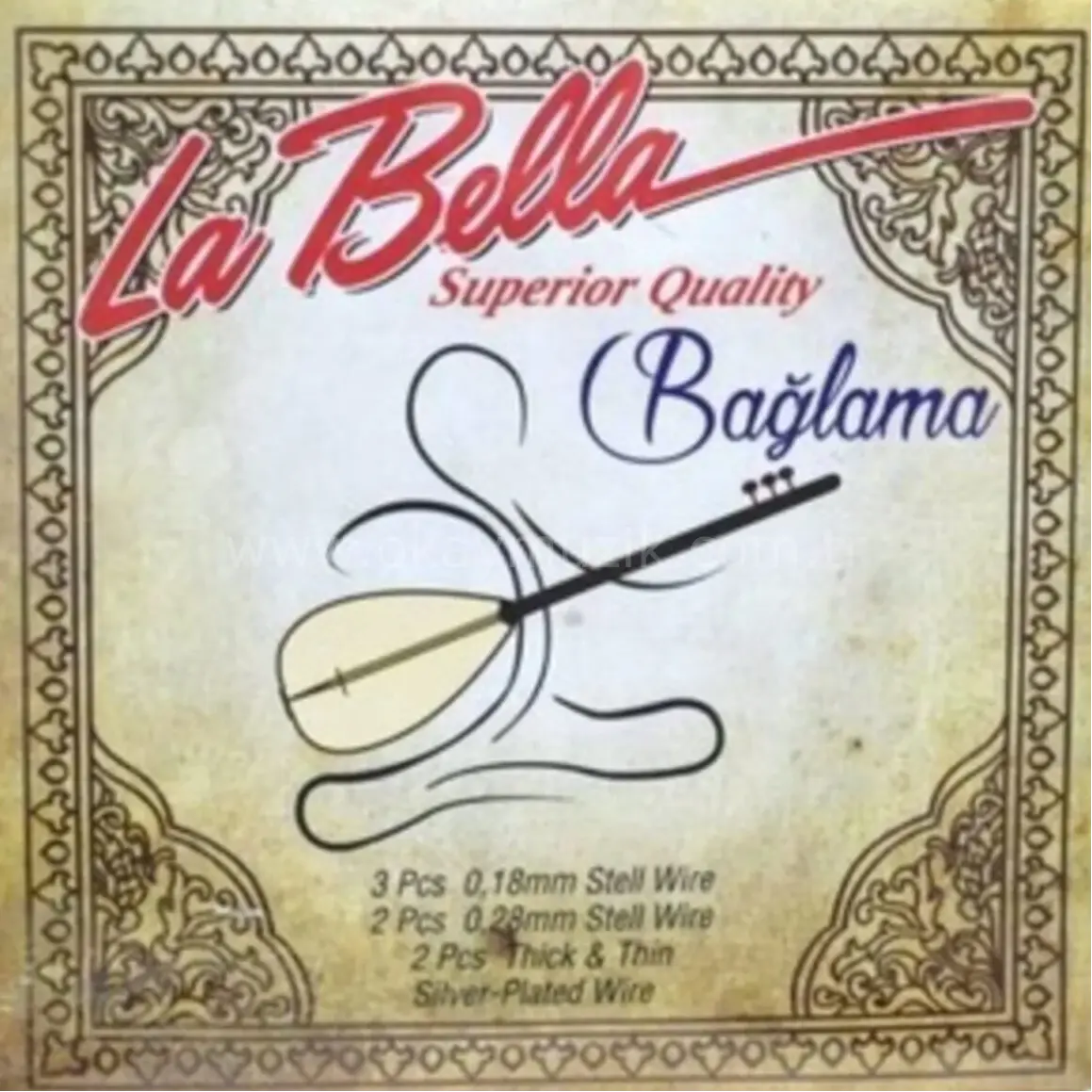 La Bella 0.18 Bağlama Teli (Kısa Sap)