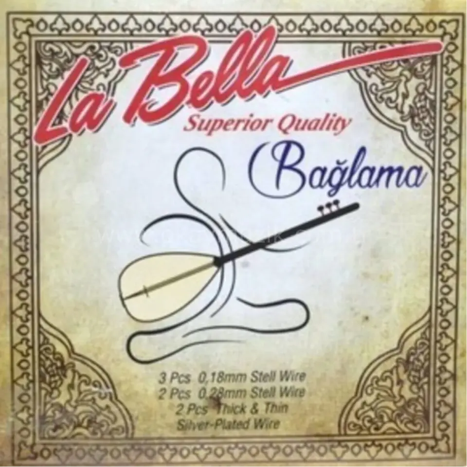 La Bella 0.18 Bağlama Teli (Kısa Sap)